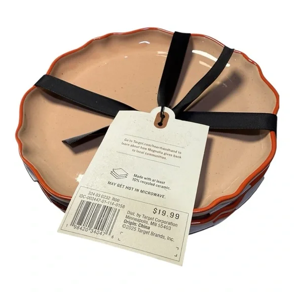 Hearth & Hand Magnolia Appetizer Plates – Set of 4 – Stoneware – New - Picture 3 of 4